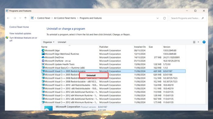 Khắc phục lỗi Runtime Error - Sửa lỗi Microsoft Visual C++ Runtime Library các bước 2 và 3