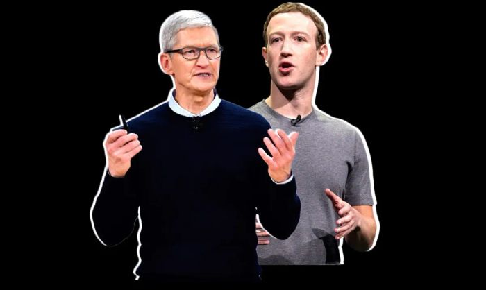 Tim Cook và Mark Zuckerberg