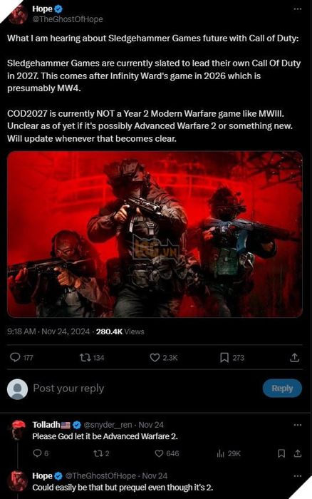Rò rỉ Thông Tin Về Các Tựa Game Call of Duty Cho Năm 2026 và 2027