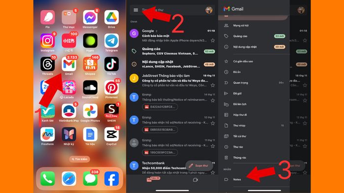Cách phục hồi ghi chú đã xóa trên iPhone qua Gmail