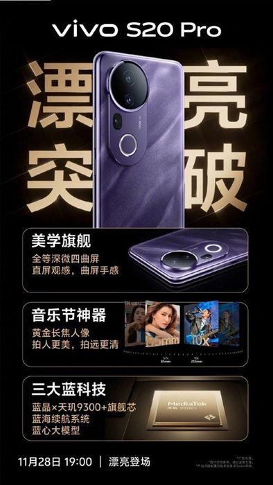 Các tính năng nổi bật của vivo S20 Pro