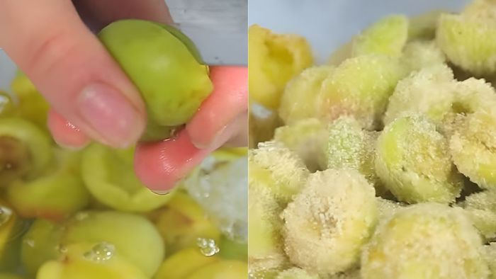 Hướng dẫn làm mứt mơ ngào đường - Bước 1