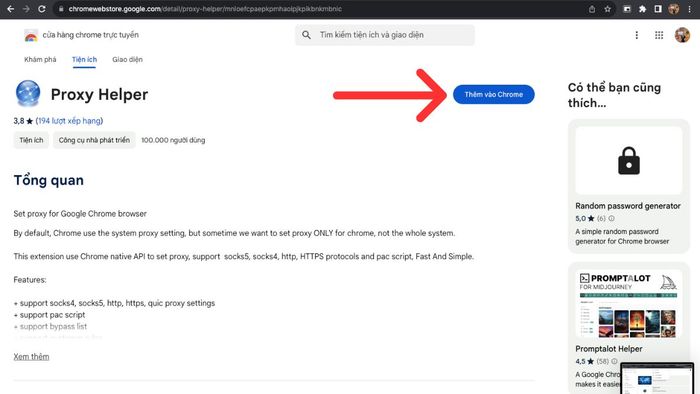Hướng dẫn cài đặt Proxy Helper – Bước 2