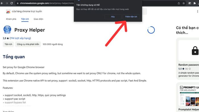 Hướng dẫn cài đặt Proxy Helper – Bước 3