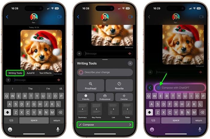 Tính năng Compose mới đã được thêm vào Writing Tools