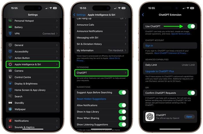 Hướng dẫn cài đặt  trong iOS 18.2