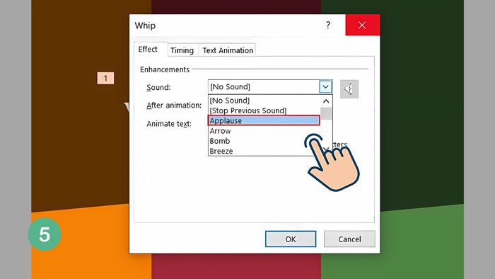 Hướng dẫn tạo hiệu ứng tiếng vỗ tay trong PowerPoint - Bước 5