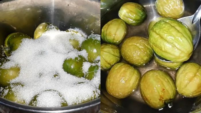 Các bước chế biến mứt táo không cần nước vôi, bước 2 (Hình minh họa)