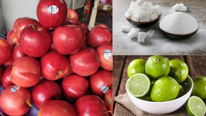 Nguyên liệu làm mứt táo ăn bánh mì