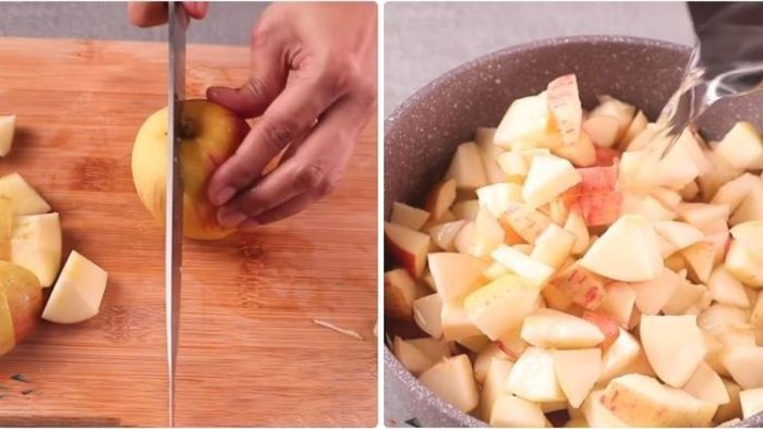 Cách làm mứt táo ăn bánh mì bước 1 (Hình minh họa)