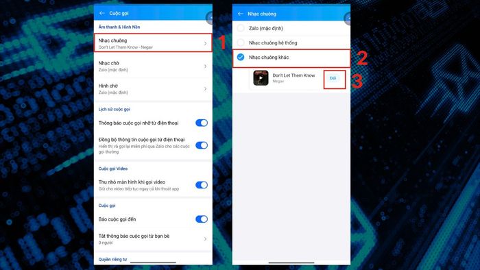 Hướng dẫn thay đổi âm thanh báo tin nhắn Zalo và cuộc gọi đến - Bước 2