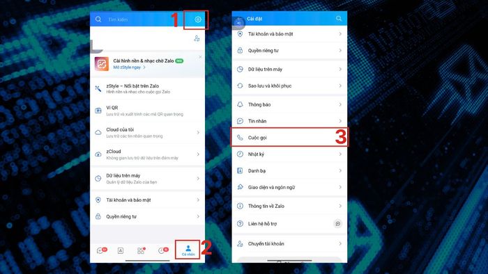 Hướng dẫn thay đổi âm thanh báo tin nhắn Zalo và cuộc gọi đến - Bước 1