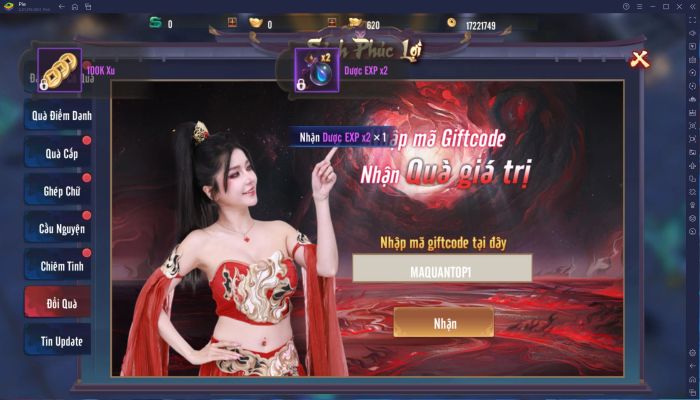 Hướng dẫn nhập giftcode và nhận quà khi chơi Ma Quân trên PC qua BlueStacks