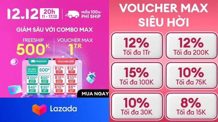 mẹo săn sale Lazada - Sử dụng voucher Lazada/voucher Max và Mã Nhà bán hàng