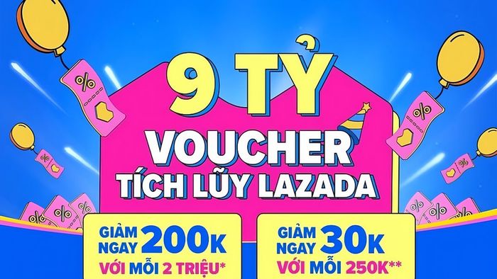 mẹo lấy mã săn sale Lazada - Săn voucher tích lũy