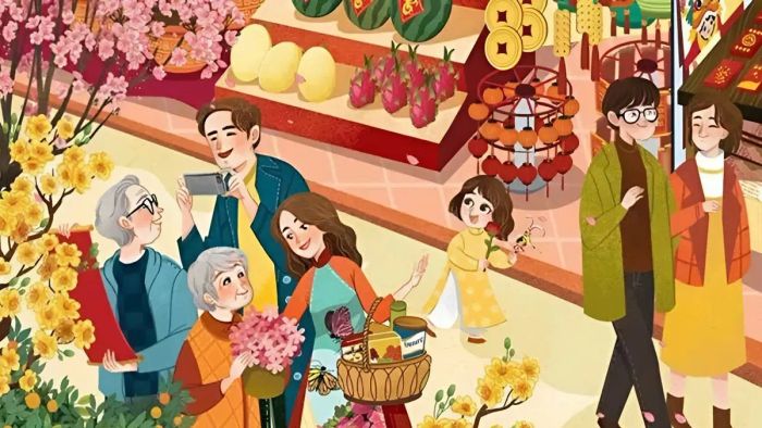 Ngày 28 Tết sôi động với nhiều hoạt động mua sắm.