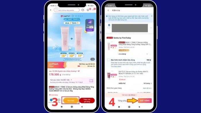 Hướng dẫn các bước săn Flash Sale Lazada hiệu quả - các bước 2, 3, 4