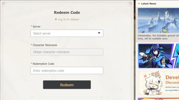 Website chính thức để đổi mã