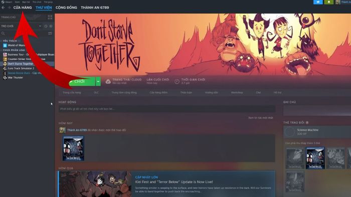 Hướng dẫn tải Don't Starve Together - bước 1
