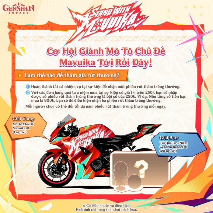 Vào tháng 1 này, game thủ Genshin Impact sẽ có cơ hội sở hữu chiếc mô tô chủ đề Mavuika tại một sự kiện offline đặc biệt.