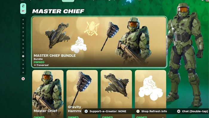 Gói Master Chief trong Fortnite