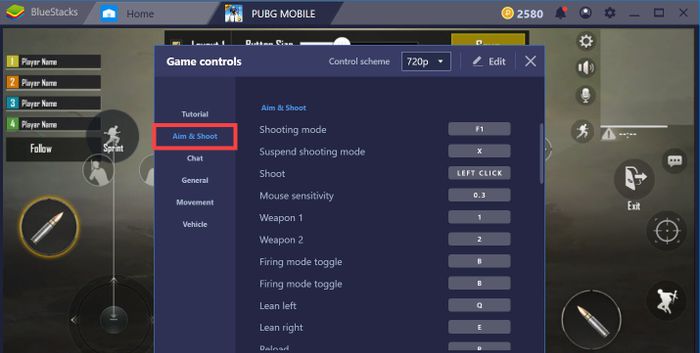 Hướng dẫn cách thiết lập điều khiển Game khi chơi PUBG Mobile với BlueStacks 4