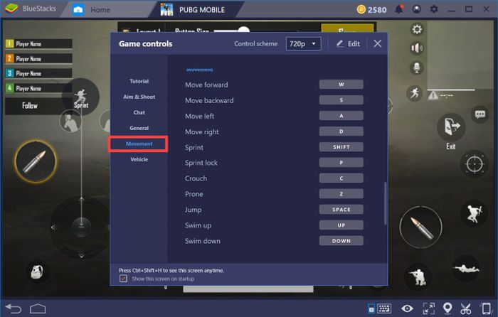 Hướng dẫn thiết lập Game controls khi chơi PUBG Mobile với BlueStacks 4