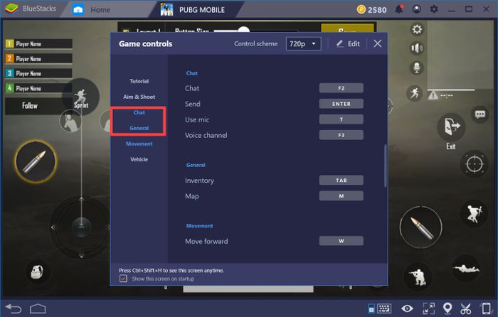Hướng dẫn cấu hình Game controls khi chơi PUBG Mobile trên BlueStacks 4