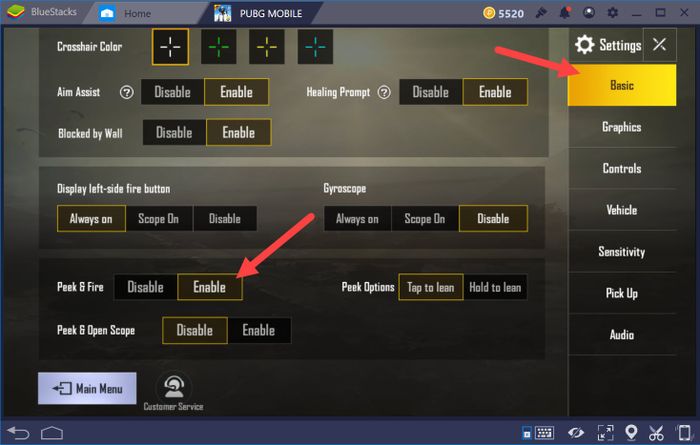 Hướng dẫn kích hoạt tính năng nghiêng người trong PUBG Mobile