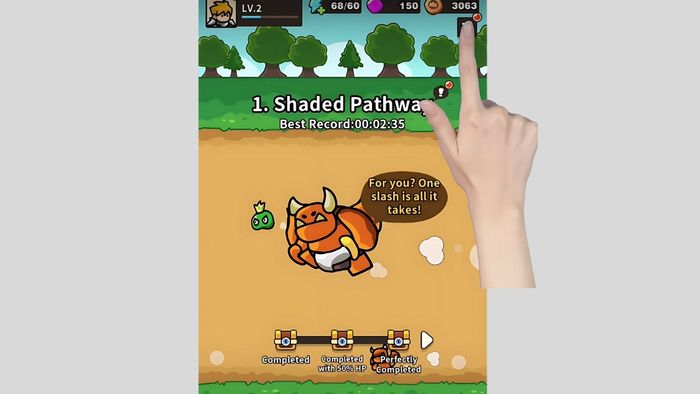 Hướng dẫn nhập mã code Pull Pull Pull Heroes - bước 1