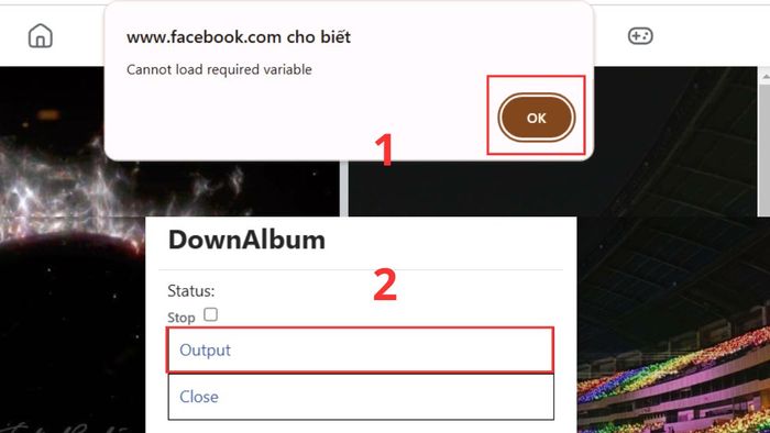Hướng dẫn tải hàng loạt ảnh Facebook - bước 4