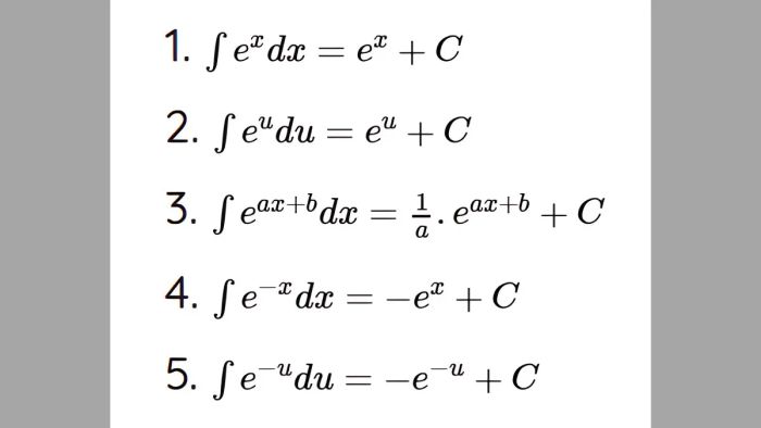 Basic integral formulas