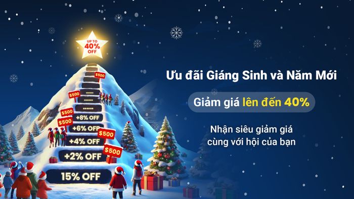 Cùng đón Giáng sinh với BlueStacks: Leo lên Ngọn Núi Giảm Giá để sở hữu ưu đãi lên đến 40%! 🎅🎄