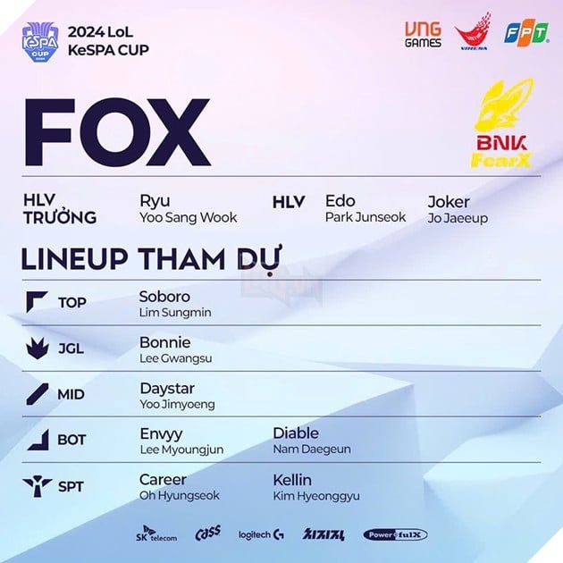 KeSPA Cup 2024: Đội LCK Công Bố Đội Hình Chính Thức, DRX Đưa Xạ Thủ Gốc Việt Vào Đội Hình Thi Đấu