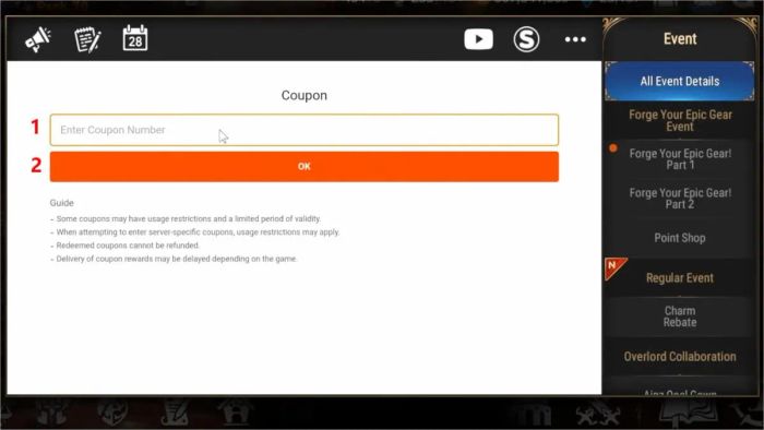 Hướng dẫn nhập mã Epic Seven - bước 3