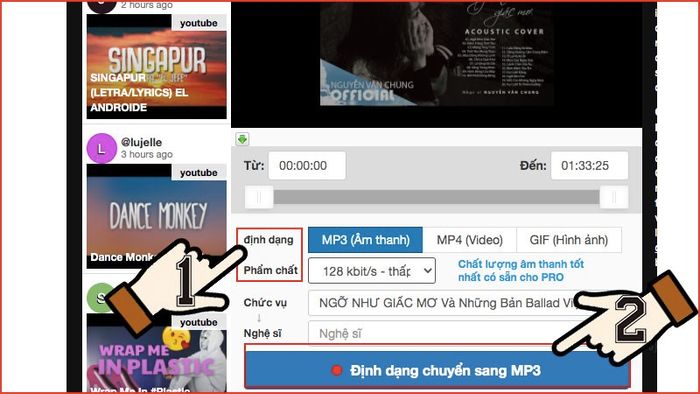 Y2mate giúp bạn tải các tệp với các định dạng khác nhau, bao gồm video và âm thanh, theo nhu cầu sử dụng. Sau khi chọn định dạng, chỉ cần nhấn tải và đợi trong giây lát.