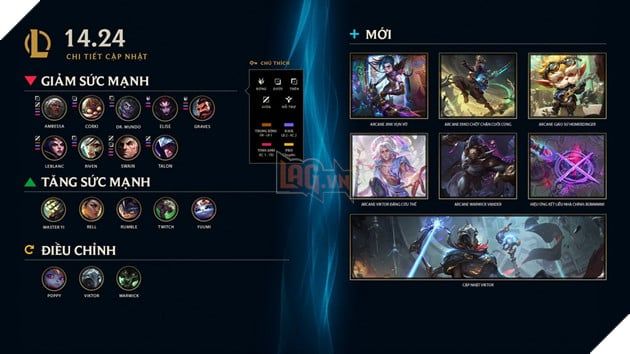LMHT 14.24: Các thay đổi đáng chú ý cho Viktor và loạt Nerf tướng cuối mùa
