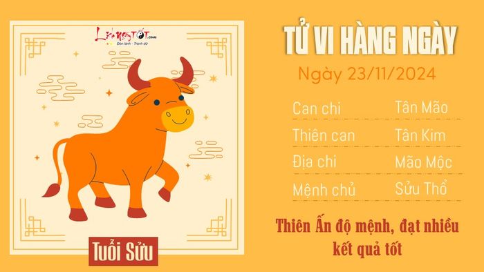 Tử vi ngày 23/11/2024 - Tuổi Sửu