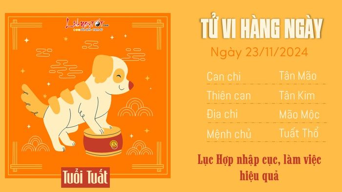 Tử vi ngày 23/11/2024 - Tuất