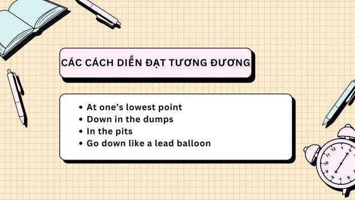 Các cách diễn đạt tương tự với hit rock bottom