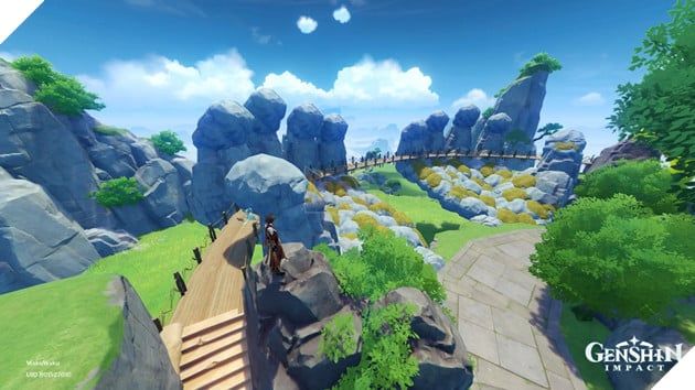 Genshin Impact: Cộng đồng game thủ Việt tái tạo thành công Cầu Vàng trong không gian Ấm Trần Ca đầy sáng tạo