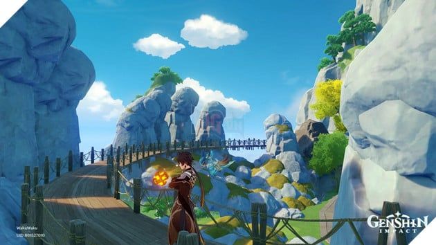 Genshin Impact: Sáng tạo đỉnh cao của game thủ Việt khi tái hiện Cầu Vàng trong không gian Ấm Trần Ca