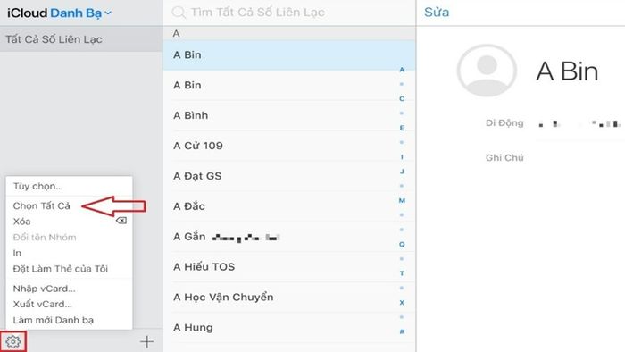Hướng dẫn xóa toàn bộ danh bạ iPhone qua iCloud