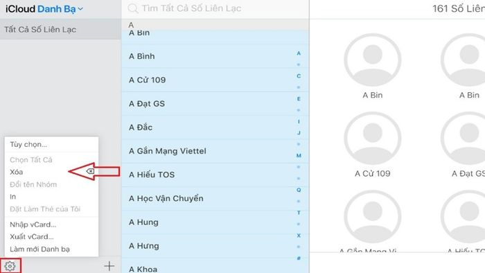 Hướng dẫn xóa tất cả danh bạ iPhone qua iCloud