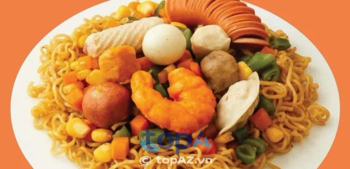 Cá viên, mì trộn Nhà Kì