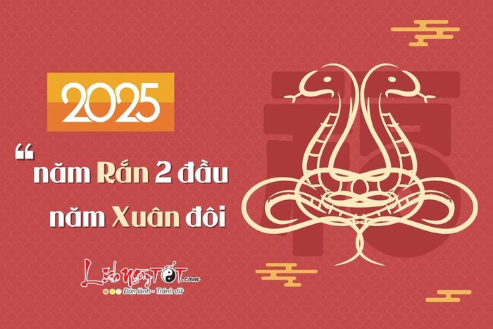 Năm 2025 là năm rắn hai đầu, một năm với hai mùa xuân đặc biệt.