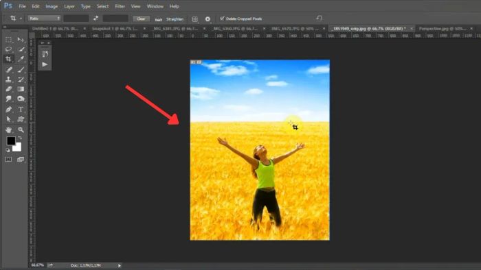 Hướng dẫn cắt ảnh trong Photoshop bằng công cụ Crop - Bước 5