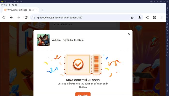 Hãy nhập giftcode để nhận quà hấp dẫn khi chơi Võ Lâm Truyền Kỳ 1 Mobile trên PC qua BlueStacks