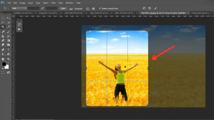 Hướng dẫn cắt ảnh trong Photoshop bằng công cụ Crop - Bước 4