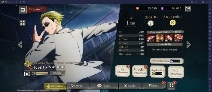 Hướng dẫn chọn chú thuật sư khi chơi Jujutsu Kaisen Phantom Parade trên PC với BlueStacks